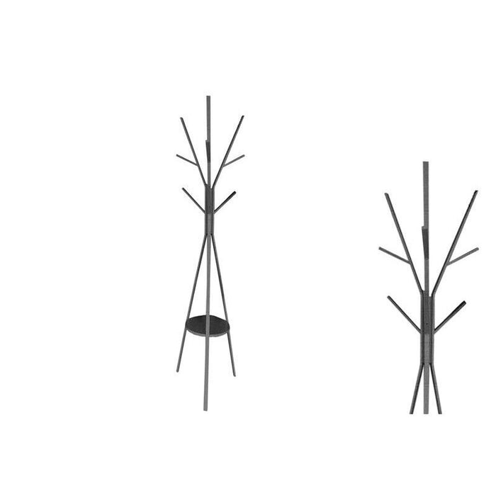 APPENDIABITI DA TERRA PIANTANA IN LEGNO NERO 179 CM