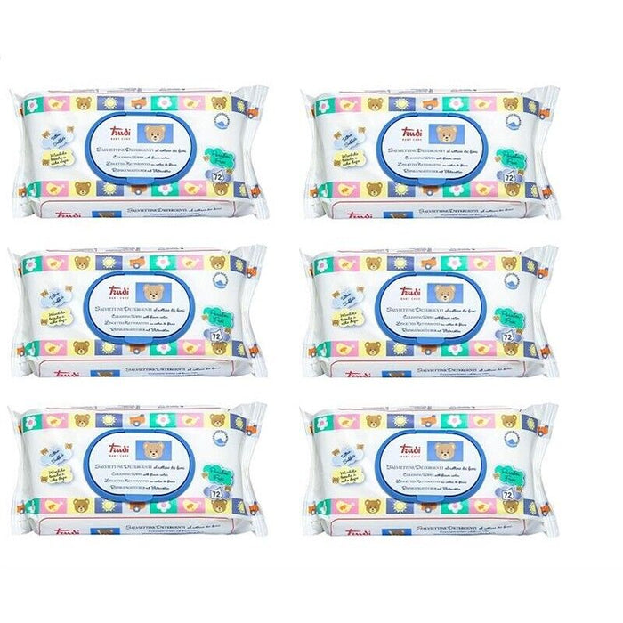 SET 6 CONFEZIONI DA 72 TRUDY BABY CARE SALVIETTINE UMIDIFICATE NETTARE DEI FIORI