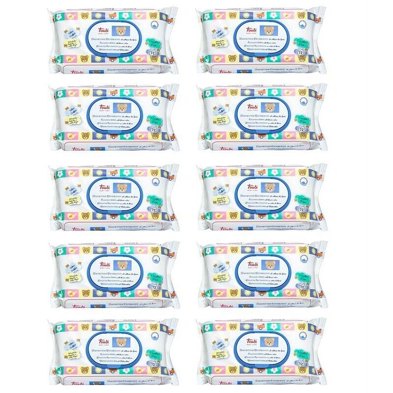 SET 10 CONFEZIONI DA 72 TRUDY BABY CARE SALVIETTINE UMIDIFICATE NETTARE DI FIORI