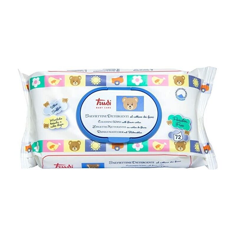 SET 10 CONFEZIONI DA 72 TRUDY BABY CARE SALVIETTINE UMIDIFICATE NETTARE DI FIORI