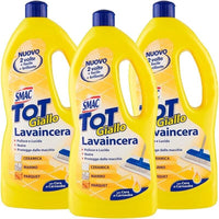 SET 3 CONFEZIONI SMAC TOT GIALLO DETERGENTE LAVAINCERA CON CERA DI CARNUBA 1 LT
