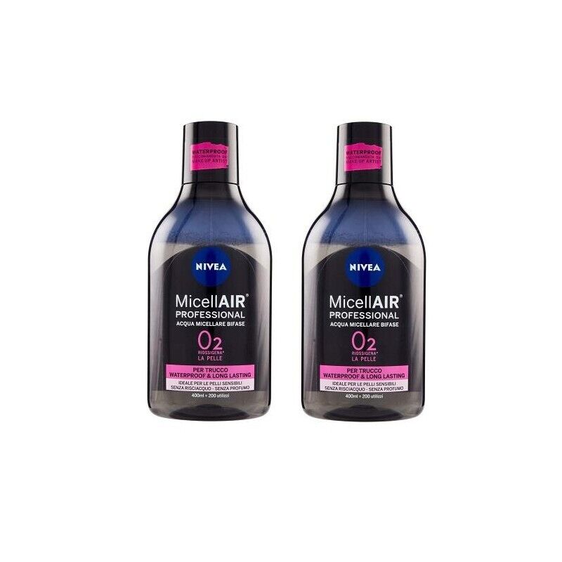 SET 2 NIVEA PROFESSIONAL 400ML ACQUA MICELLARE BIFASE