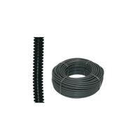 TUBO CORRUGATO PIEGHEVOLE IN PVC NERO CON TIRAFILO D20 ROTOLO DA 25 MT