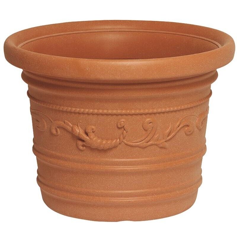 PRESTIGE VASO TONDO IN RESINA PER PIANTE E FIORI 40 CM