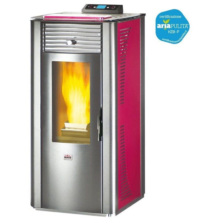 IDRO TERMO STUFA A PELLET QUEEN IDRO 14 BORDEAUX 13,84 KW