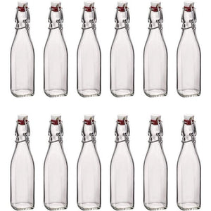 SET 12 BOTTIGLIE IN VETRO SWING CON TAPPO A CHIUSURA ERMETICA 0.250 LT