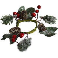 GIROCANDELA NATALIZIO CON BACCHE DIAM. INT. 5 CM