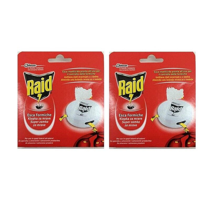 SET 2 CONFEZIONI DI RAID ESCA PER FORMICHE PRONTA ALL' USO