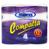 KIT 15 MAURY'S CARTA IGIENICA 4 ROTOLI 2 VELI COMPATTA 780GR ALTA QUALITÀ