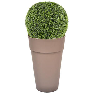 HOUSTON VASO IN RESINA COLORE TORTORA 35 X H 50 CM