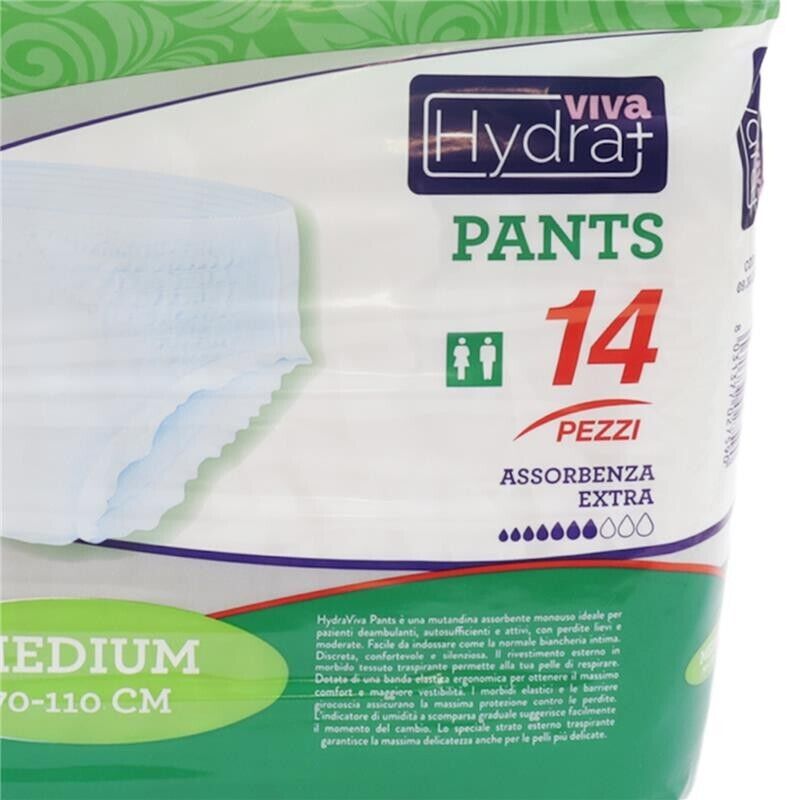 HYDRA VIVA+ PANTS PANNOLONI IN SET DA 3 IN TAGLIA M 14 PZ CON TAC APPENDISCOPE