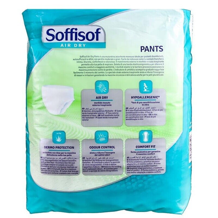SOFFISOF PANNOLONI A MUTANDA AIR DRY PANTS TAGLIA XL MAXI 8 PZ
