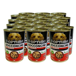 OPTIMO SET 24 BOCCONCINI PER CANE AL GUSTO MANZO DA 400 GR