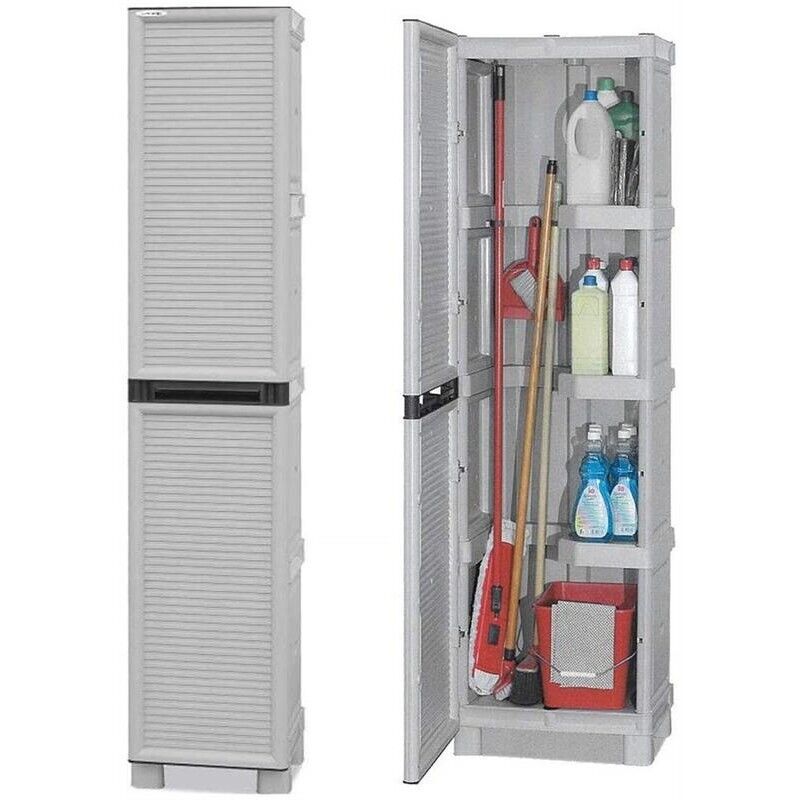 ARMADIO PORTASCOPE IN POLIPROPILENE 1 ANTA E 3 RIPIANI 50 X 39 X H172 CM