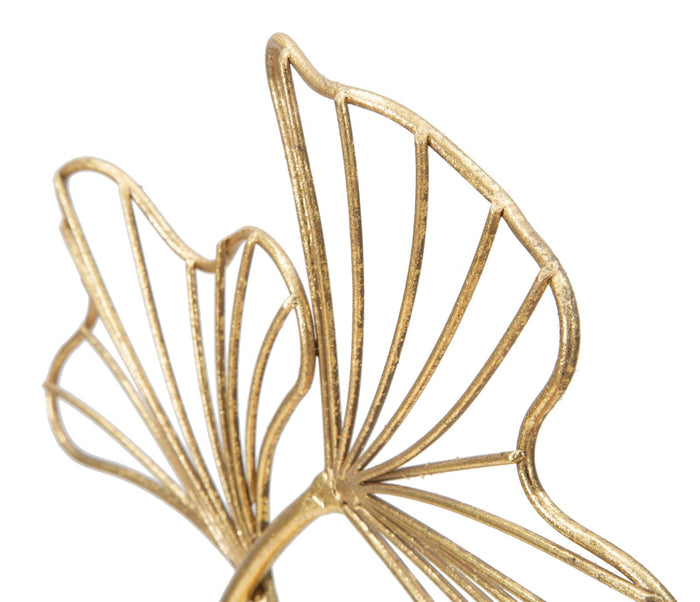 Scultura Leaf Glam 25x8,5x35 cm in Ferro Oro