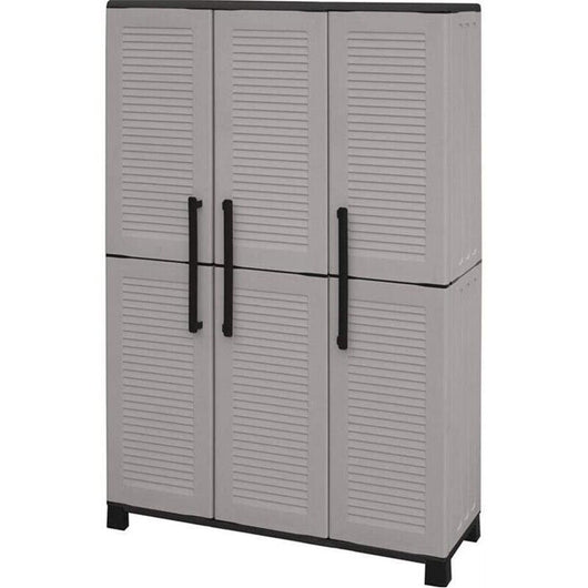 ARMADIO ALTO IN POLIPROPILENE 3 ANTE E 3 RIPIANI 102 X 37 X H169 CM