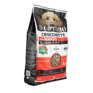 OPTIMO CROCCHETTE PER CANE CON MANZO IN FORMATO DA 4 KG