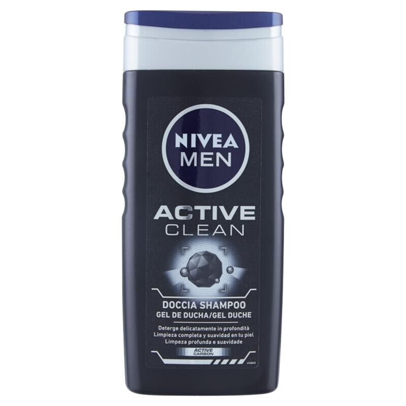 SET 3 NIVEA DOCCIA MEN ACTIVE CLEAN IN FORMATO DA 250 ML