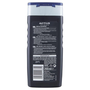SET 3 CONFEZIONI NIVEA DOCCIA MEN ACTIVE CLEAN IN FORMATO DA 250 ML