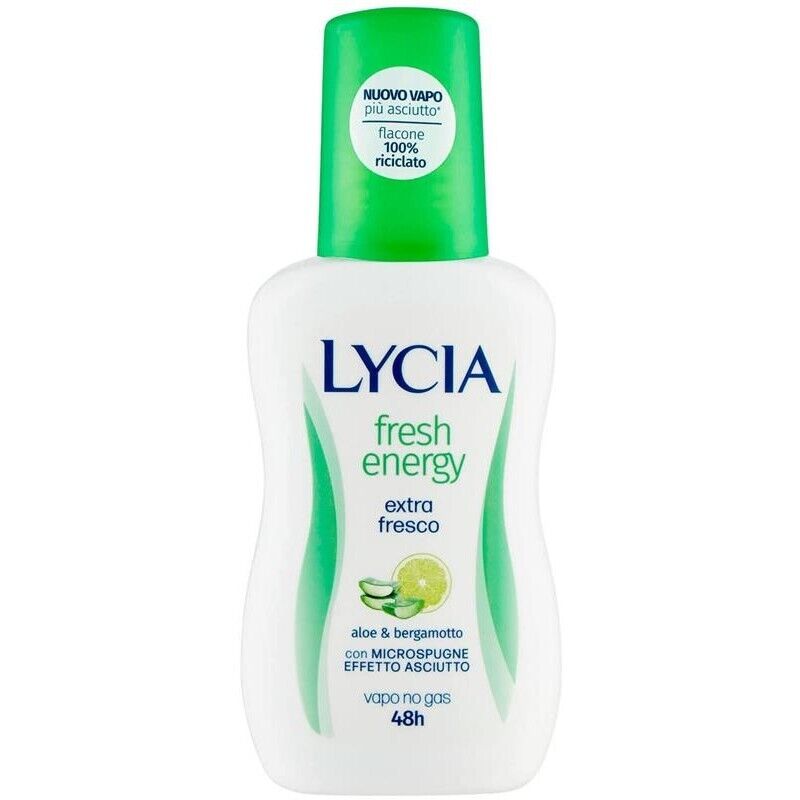 SET 12 CONFEZIONI LYCIA DEODORANTE VAPO IN FORMATO DA 75 ML FRESH ENERGY