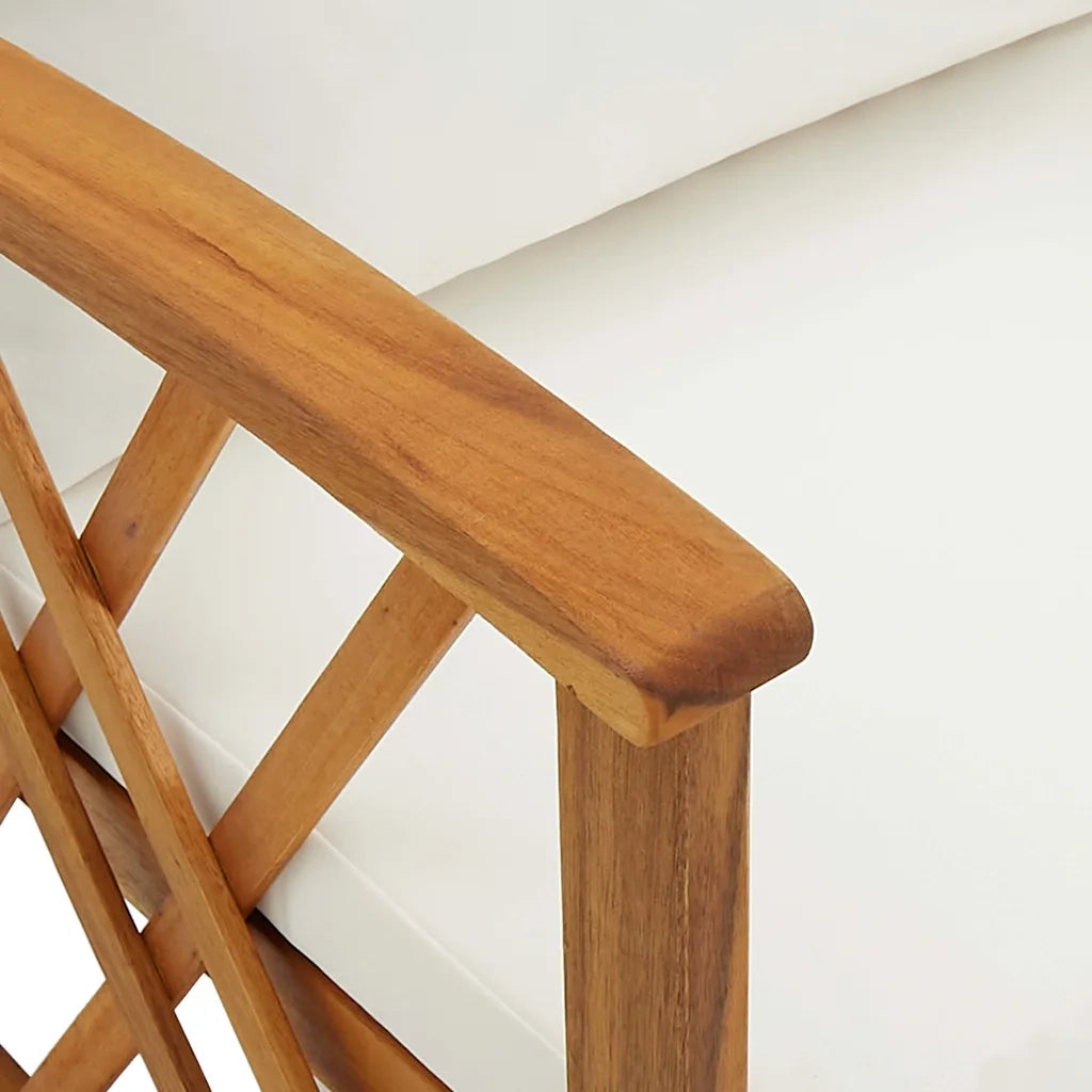 Sedia da patio-Sedie da Giardino con Cuscini 2 pz in Massello di Acacia 880147