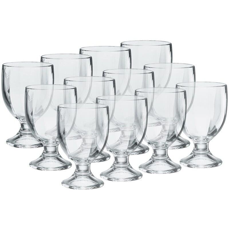 12 BICCHIERI CALICI RISTORANTE MUGHETTO PER ACQUA 245ML EXTRA RESISTENTI