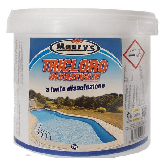 MAURY'S TRICLORO 5KG TRATTAMENTO IN PASTIGLIE PER PISCINA