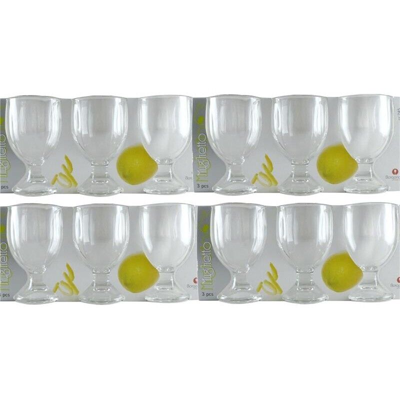 12 BICCHIERI CALICI RISTORANTE MUGHETTO PER ACQUA 245ML EXTRA RESISTENTI