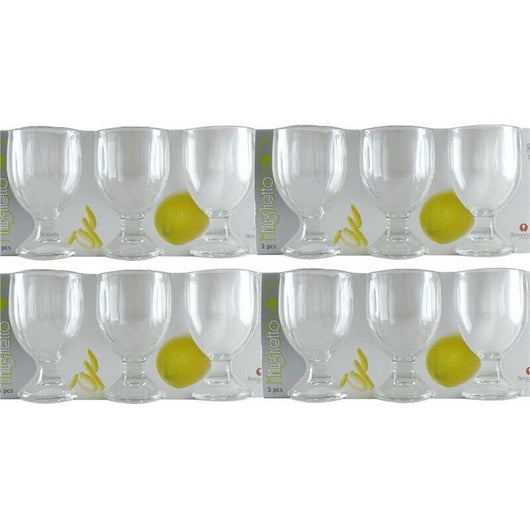 12 BICCHIERI CALICI RISTORANTE MUGHETTO PER ACQUA 245ML EXTRA RESISTENTI