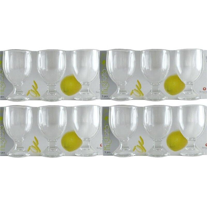 12 BICCHIERI CALICI RISTORANTE MUGHETTO PER ACQUA 245ML EXTRA RESISTENTI