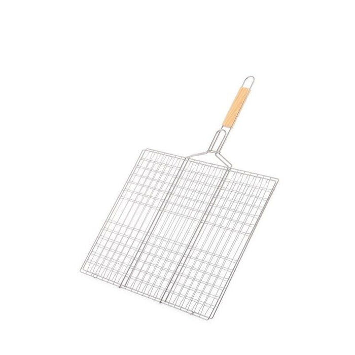 MAURY'S GRATICOLA IN ACCIAIO CON MANICO IN LEGNO 39 X 50 CM