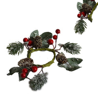 GIROCANDELA NATALIZIO CON BACCHE DIAM. INT. 5 CM