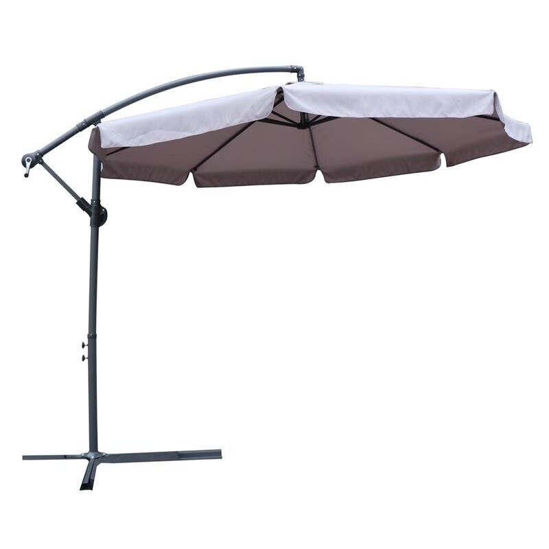 MAURY'S OMBRELLONE LAMPARA ROTONDO 3 METRI IN COLORE GRIGIO TUBO Ø 48 MM