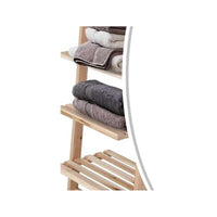 SCAFFALE DA MURO CON SEI MENSOLE IN LEGNO NATURALE 42 X35XH165 CM