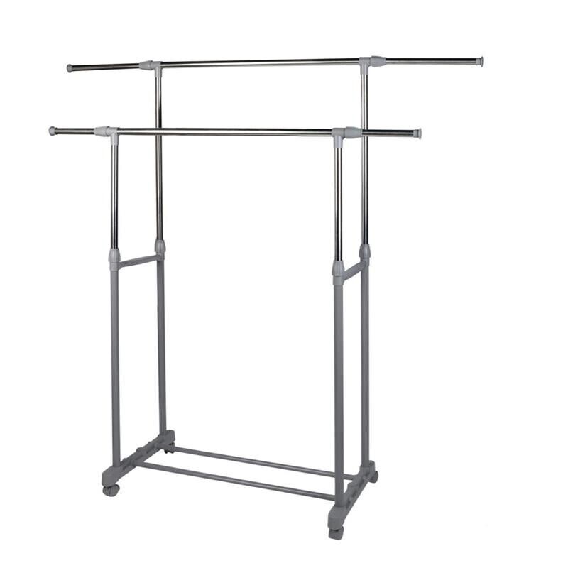 MAURY'S STORAGE APPENDIABITI DOPPIO ESTENSIBILE CON RUOTE IN COLORE SILVER