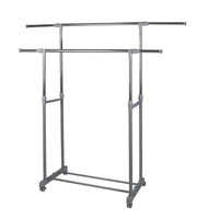 MAURY'S STORAGE APPENDIABITI DOPPIO ESTENSIBILE CON RUOTE IN COLORE SILVER