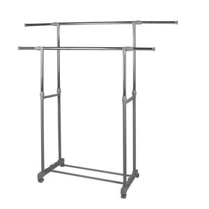 MAURY'S STORAGE APPENDIABITI DOPPIO ESTENSIBILE CON RUOTE IN COLORE SILVER