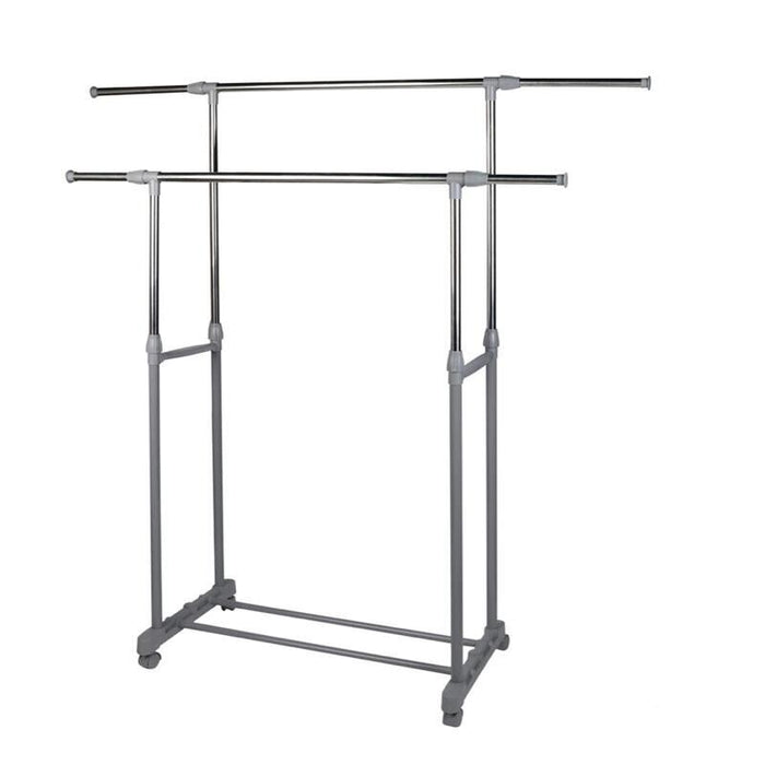 MAURY'S STORAGE APPENDIABITI DOPPIO ESTENSIBILE CON RUOTE IN COLORE SILVER