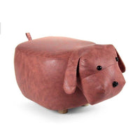 SGABELLO A FORMA DI CANE IN SIMILPELLE 62X32 XH30 CM COLORE CAFFÈ