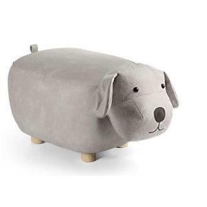 SGABELLO PUPPY A FORMA DI CANE IN SIMILPELLE 62X32 XH30 CM COLORE GRIGIO