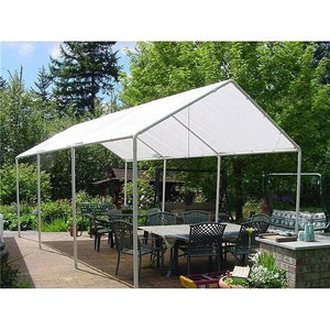 GAZEBO CARPORT IN ACCIAIO 3X6 MT COPERTURA GARAGE PER AUTO BIANCO