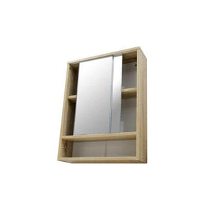 ARMADIETTO PENSILE DA BAGNO CON SPECCHIO IN LEGNO 50X15X65 CM
