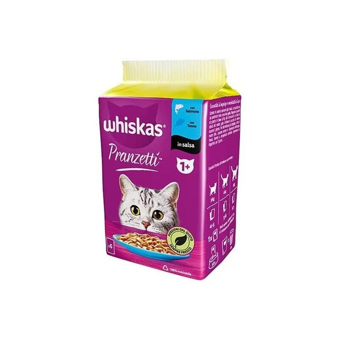 WHISKAS PRANZETTI IN SALSA SET DA 6 X50GR CON SALMONE E TONNO