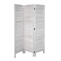 SEPARÈ IN LEGNO CON 3 PANNELLI DA 42 X 170 CM BIANCO