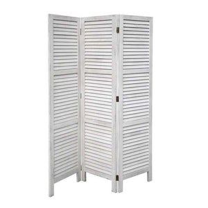 SEPARÈ IN LEGNO CON 3 PANNELLI DA 42 X 170 CM BIANCO