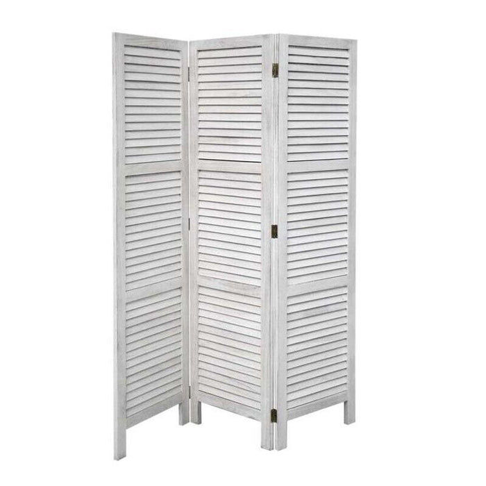SEPARÈ IN LEGNO CON 3 PANNELLI DA 42 X 170 CM BIANCO