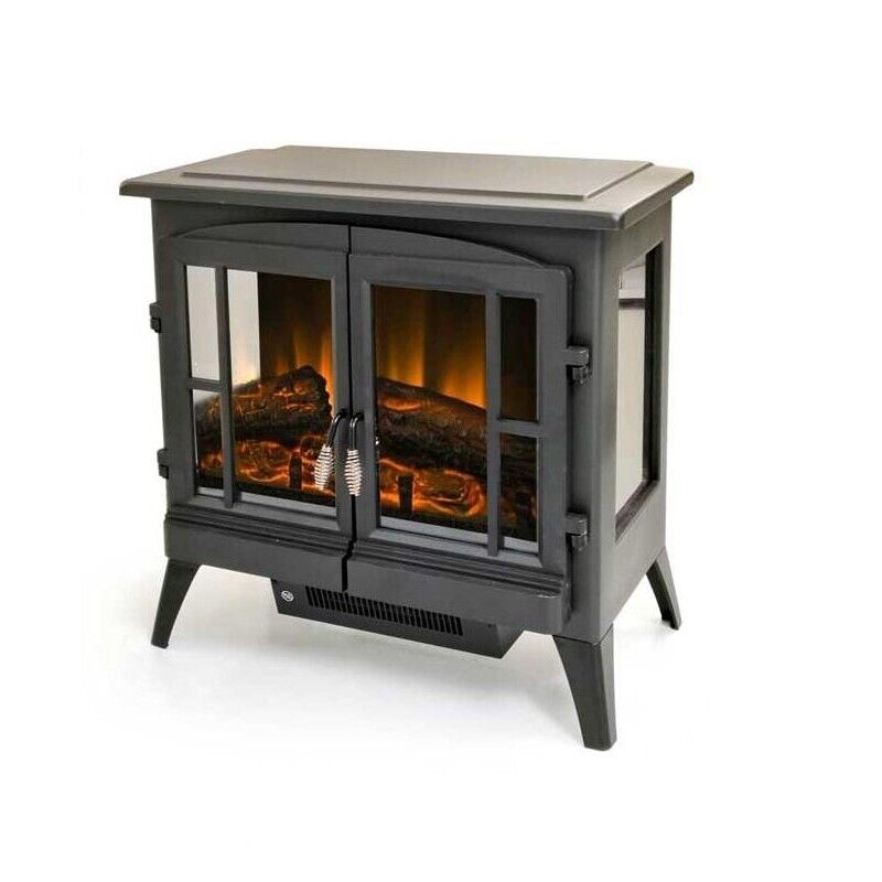 CAMINETTO ELETTRICO AD ARIA CALDA CON EFFETTO FIAMMA 61 X 33 X H59 CM