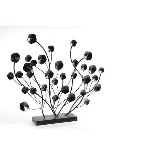 DECORAZIONE FLOREALE DA TAVOLO IN METALLO 23 X 12 X 63 CM COLORE NERO