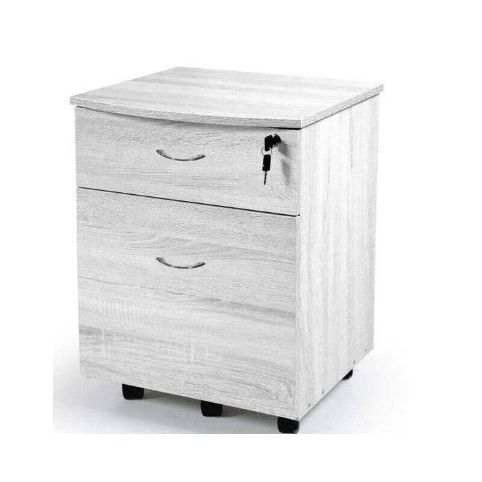 GAIA CASSETTIERA CON SERRATURA A 2 CASSETTI 42 X 40 X 55 IN COLORE BIANCO