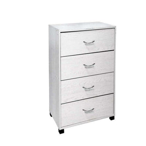 GAIA CASSETTIERA A 4 CASSETTI 50 X 40 X 83 CM IN COLORE BIANCO